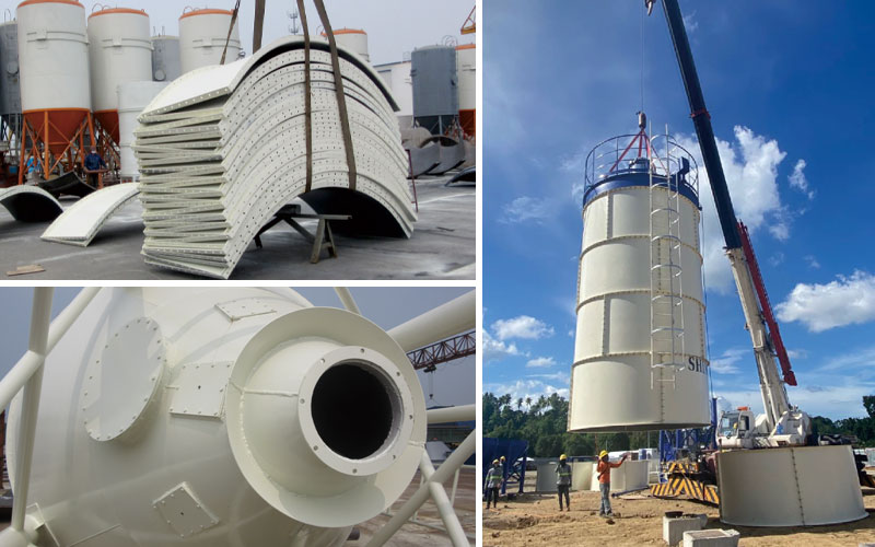 transportation and installation of silo