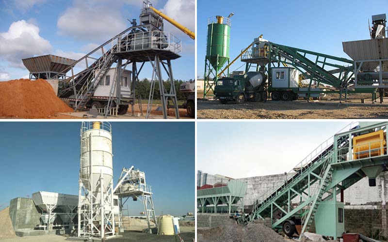 Daswell mobile concrete plant in different sites