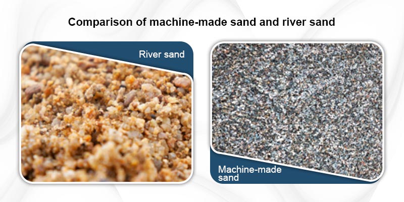 distinguish river sand and artificial sand
