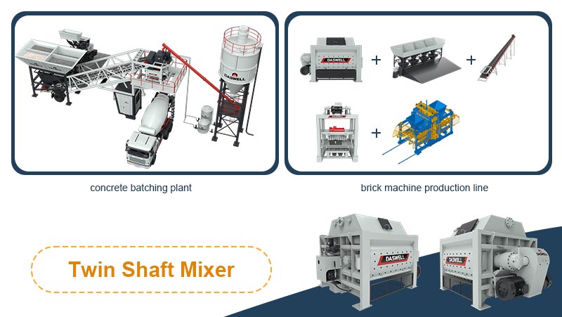 use of twin shaft mixer
