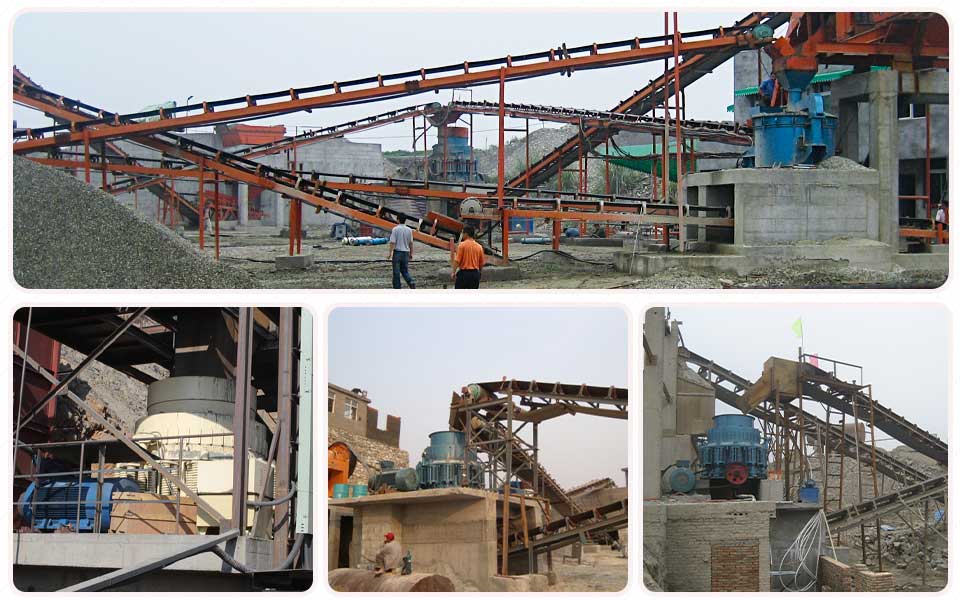 cone crusher works in different sites