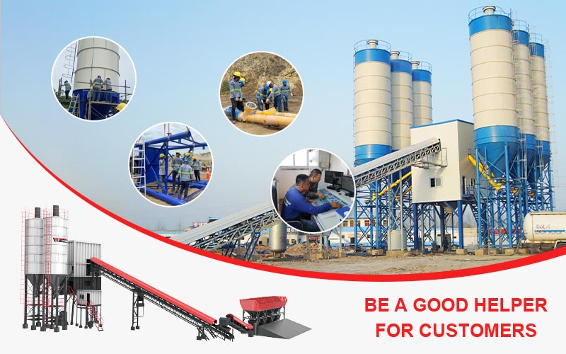 Customer Service, Spare Parts Supply, Engineer Guidance And Other Factory Services For Concrete Mixing Plant