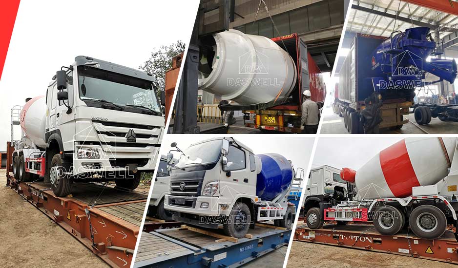 deliver the concrete mixer truck to different countries