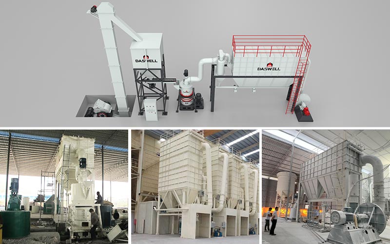 micro powder roller mill in construction site