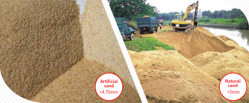 artificial sand and natural sand