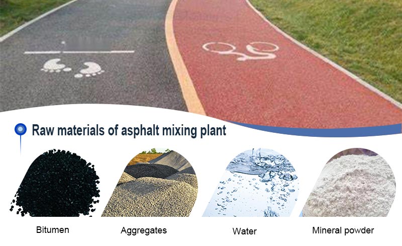 raw materials of asphalt mixing plant