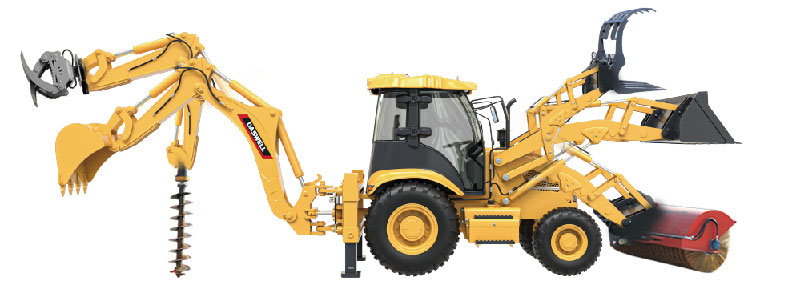 attachments of backhoe loader