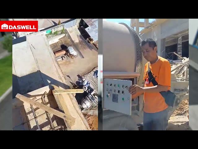 DASWELL Concrete Mixer Pump Working at the Construction Site in Indonesia