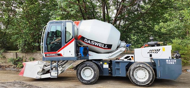 using concrete mixer for construction