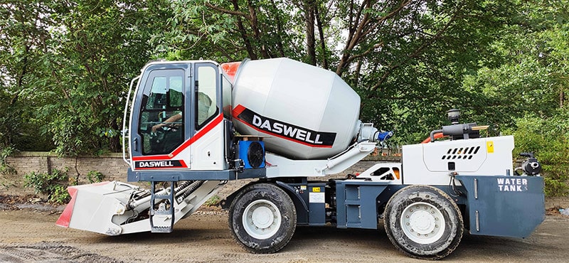 using concrete mixer for construction