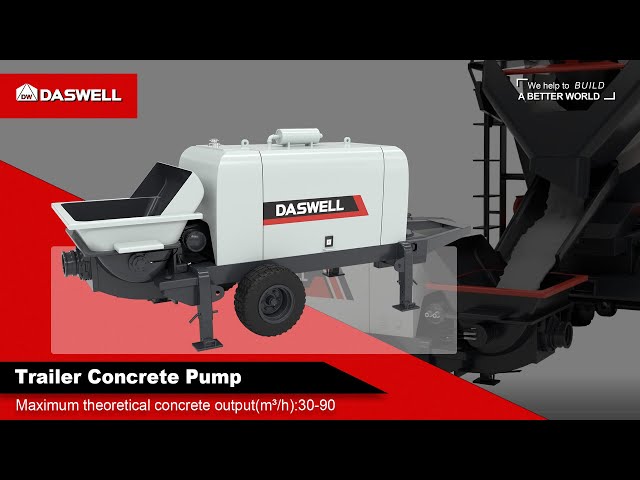 3D Animation workflow of trailer concrete pump