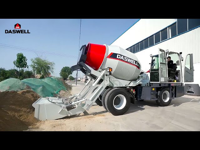4 cubic self loading truck mixer with back cabin youtube