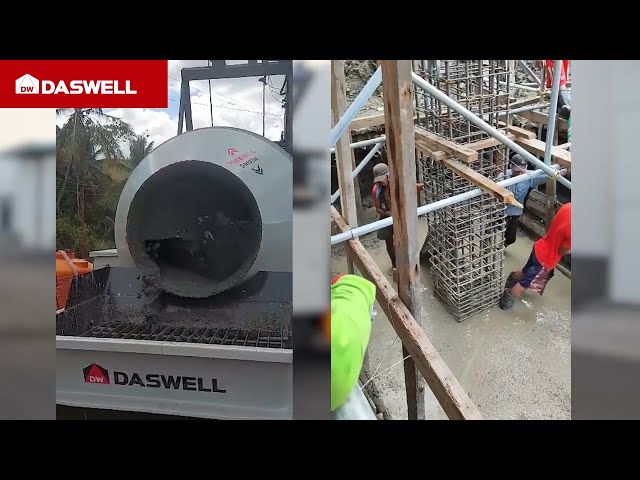 Daswell concrete mixer pump woking site