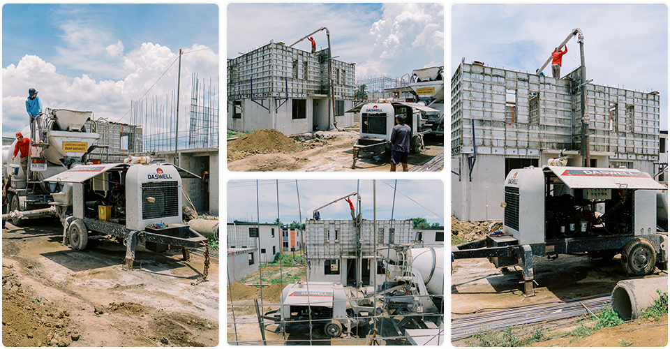 Daswell trailer pump machine in Philippine working site