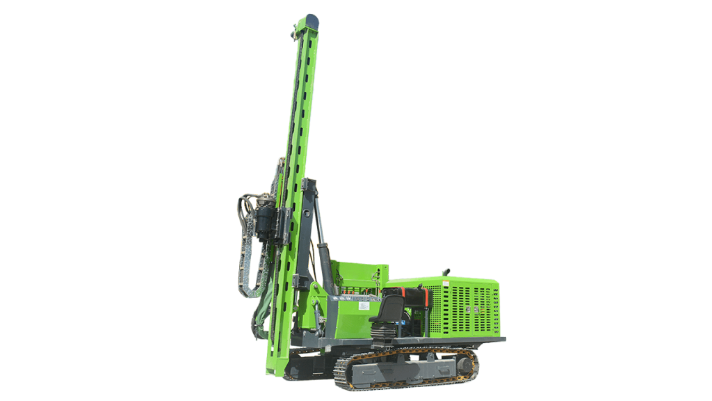 Telescopic sliding photovoltaic pile Driver