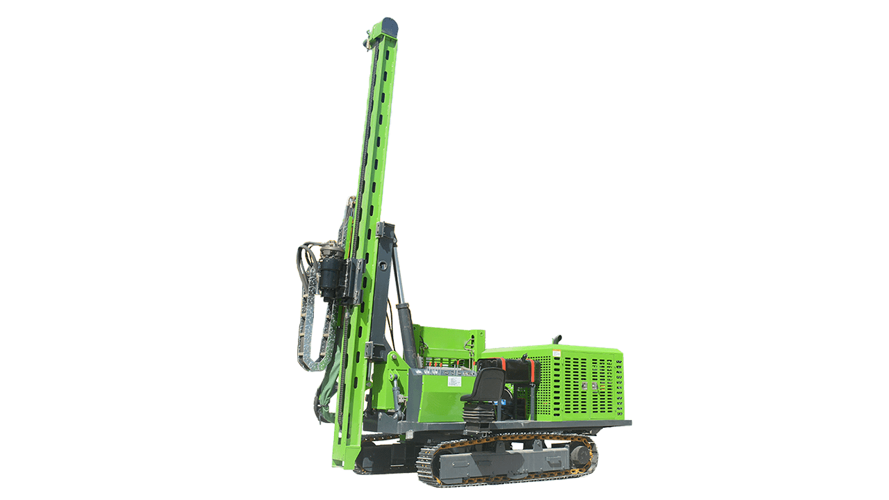 Telescopic sliding photovoltaic pile Driver