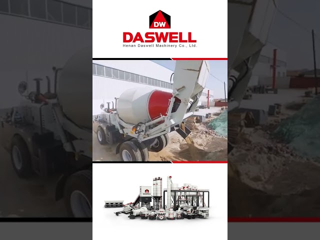 The 270 degree operation of the self-loading drum mixer