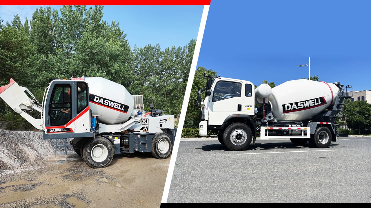 Difference between self loading mxier and concrete mixer truck