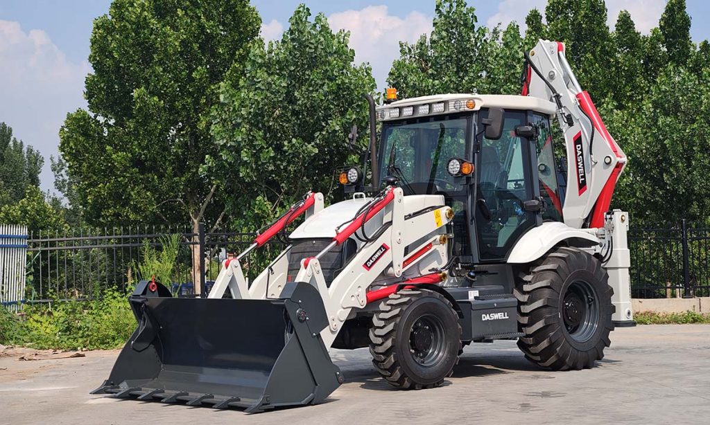 backhoe loader real shot