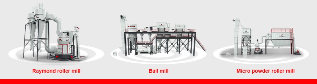 three grinding production lines