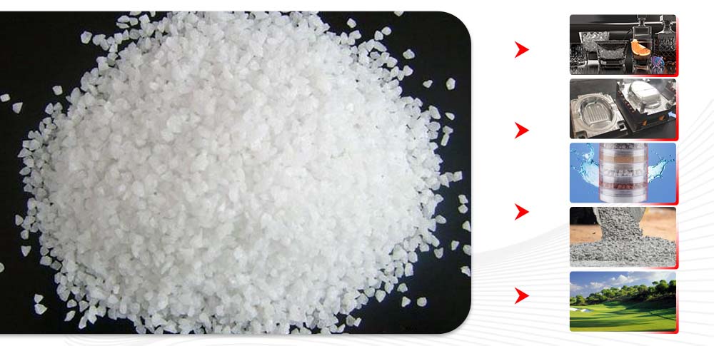 Uses of quartz silica sand