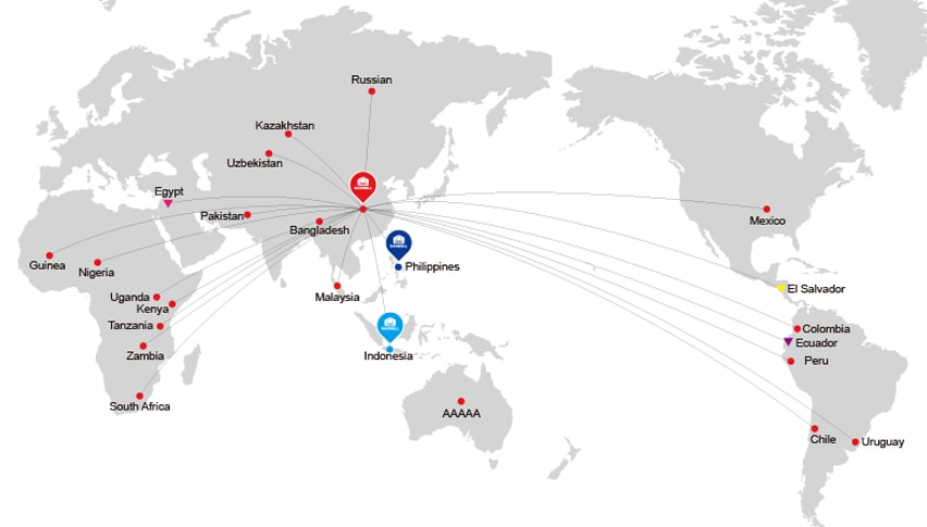Daswell products are sold worldwide.