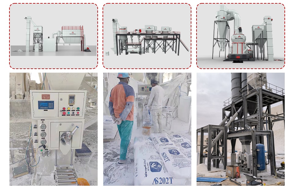 Powder packaging machines from different production lines Powder packaging machines from different production lines
