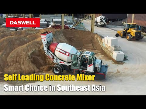 On-site Mixing 1 self loading concrete mixer in Southeast Asia