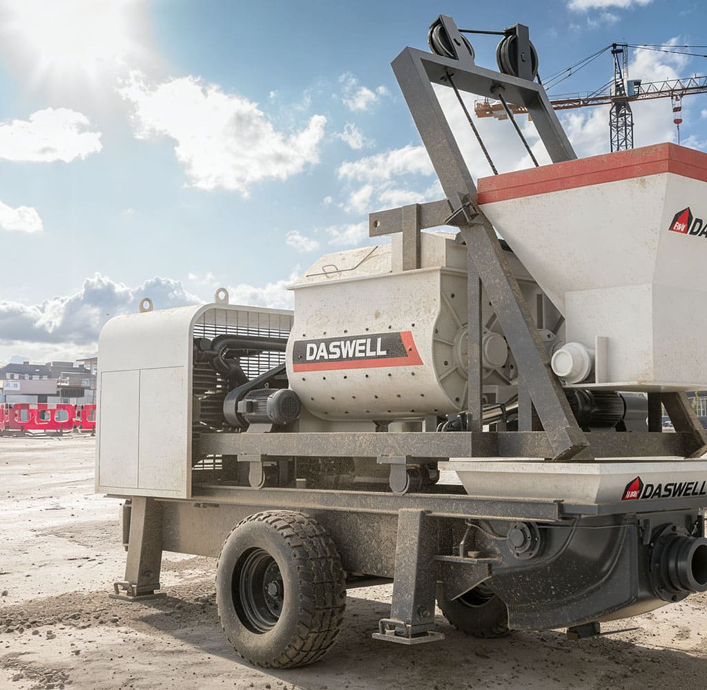 Twin shaft concrete mixer pump 11 twin shaft concrete mixer pump 11