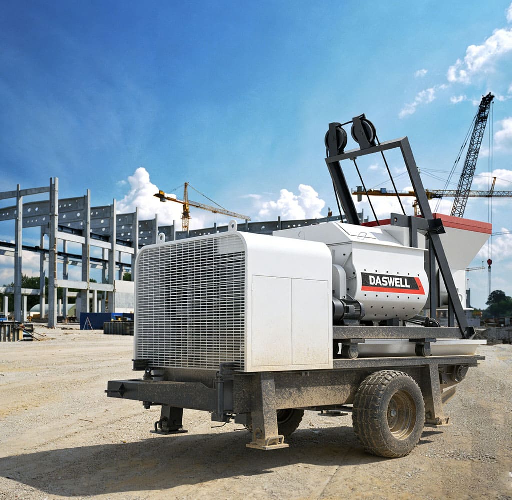 Twin shaft concrete mixer pump 12 twin shaft concrete mixer pump 12