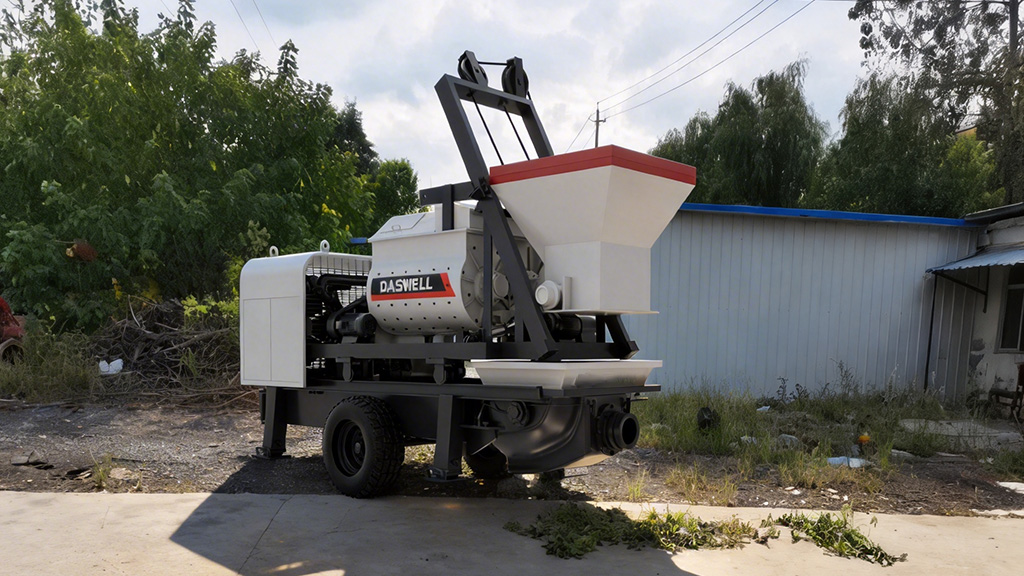 Twin shaft concrete mixer pump 2 twin shaft concrete mixer pump 2