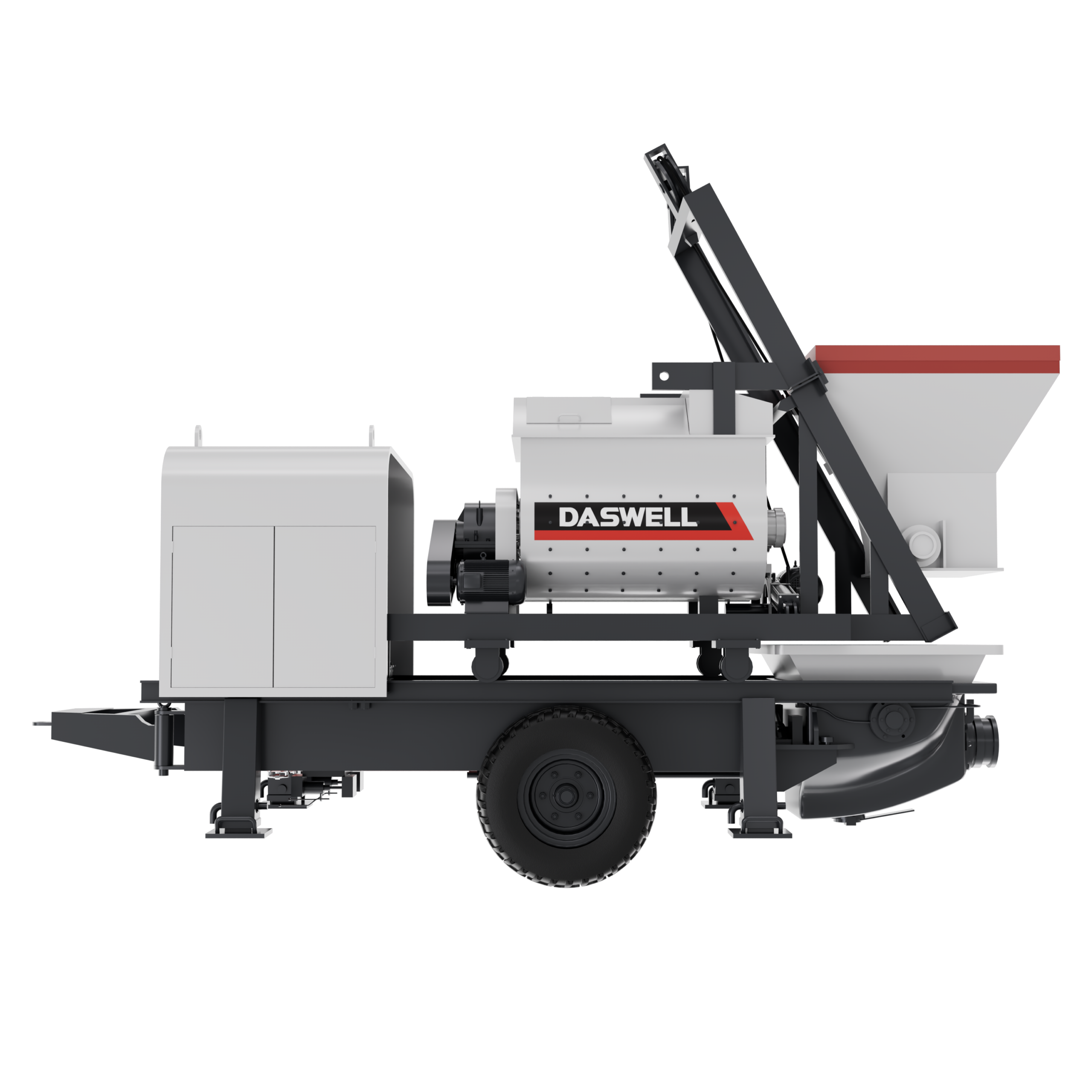 Twin shaft concrete mixer pump 1 正视图 scaled