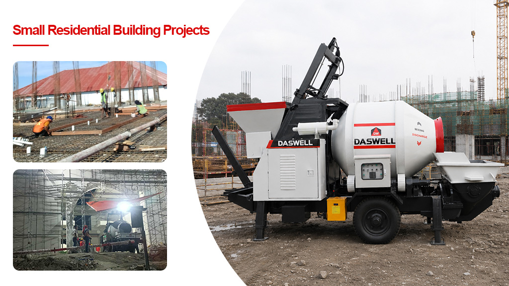 Concrete mixer pump pumping distance in small building construction Concrete Mixer Pump Pumping Distance in Small Building Construction