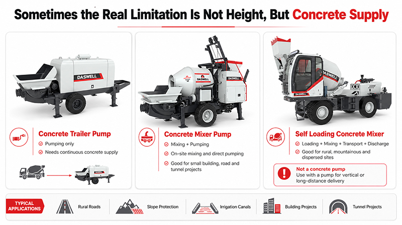 Concrete pump choices Concrete Pump Choices