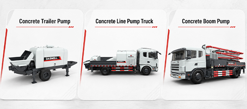 Three concrete pumps three concrete pumps