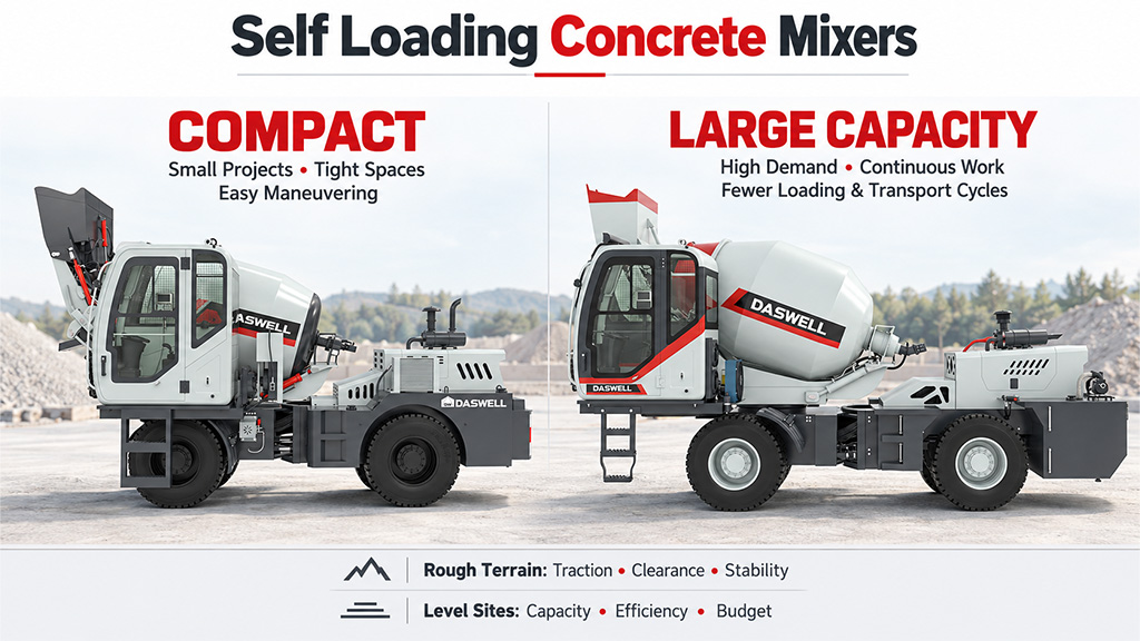 Choose the right self loading concrete mixer Choose the Right Self Loading Concrete Mixer
