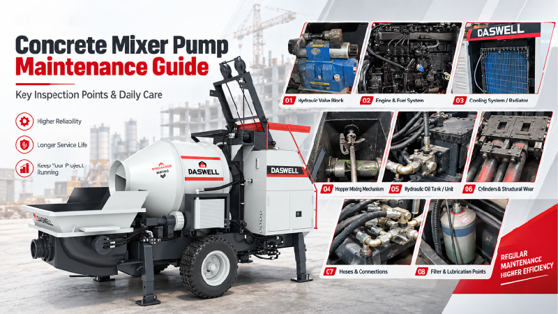 During concrete mixer pump operation During Concrete Mixer Pump Operation