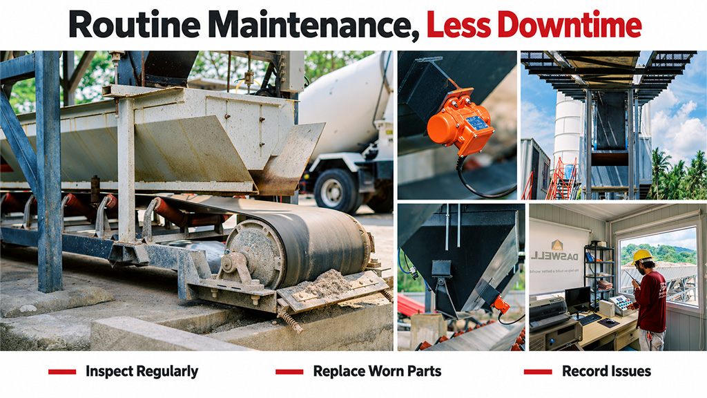 6 practical ways to improve concrete batching plant efficiency 2 Routine Maintenance Less Downtime