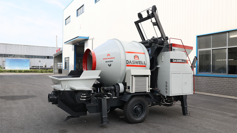 What is a concrete mixer pump conveniently used for? Applications, industries & materials 1 a concrete mixer pump
