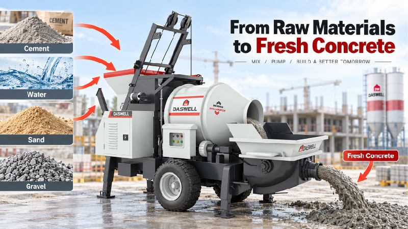 Concrete pump can fresh raw materials concrete pump can fresh raw materials