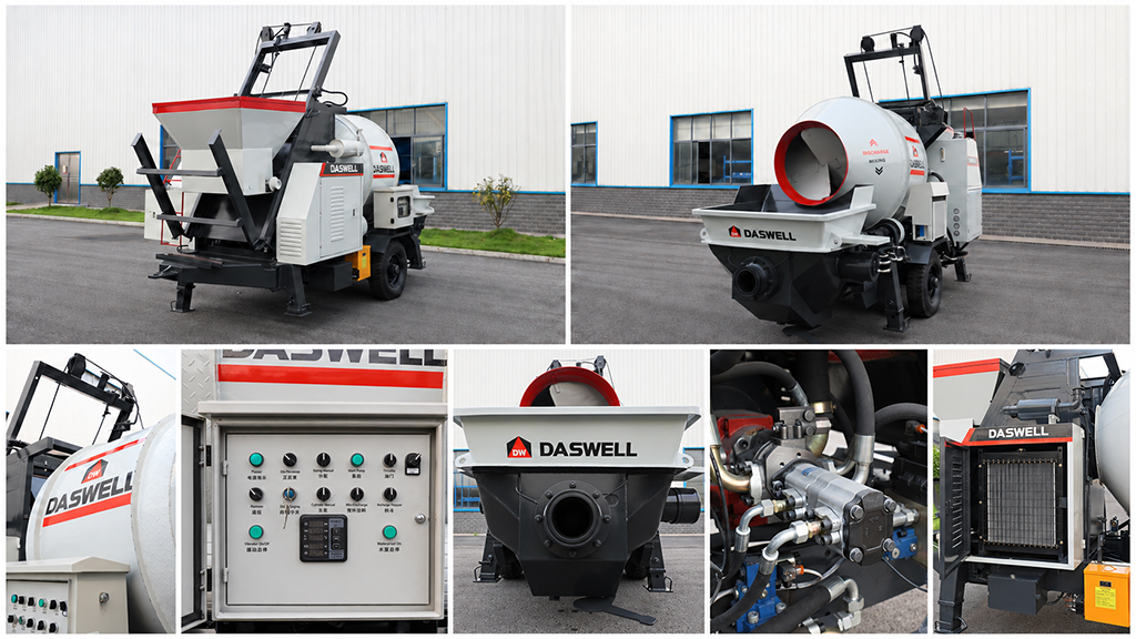 Concrete mixing and pumping machine Concrete Mixing and Pumping Machine