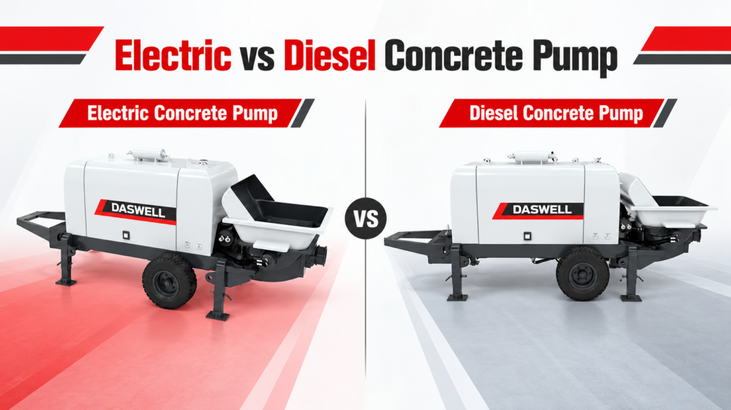 Diesel vs. Electric trailer concrete pump: which one should you prefer? 7 Trailer Concrete Pump Power Diesel or Electric2 jpg