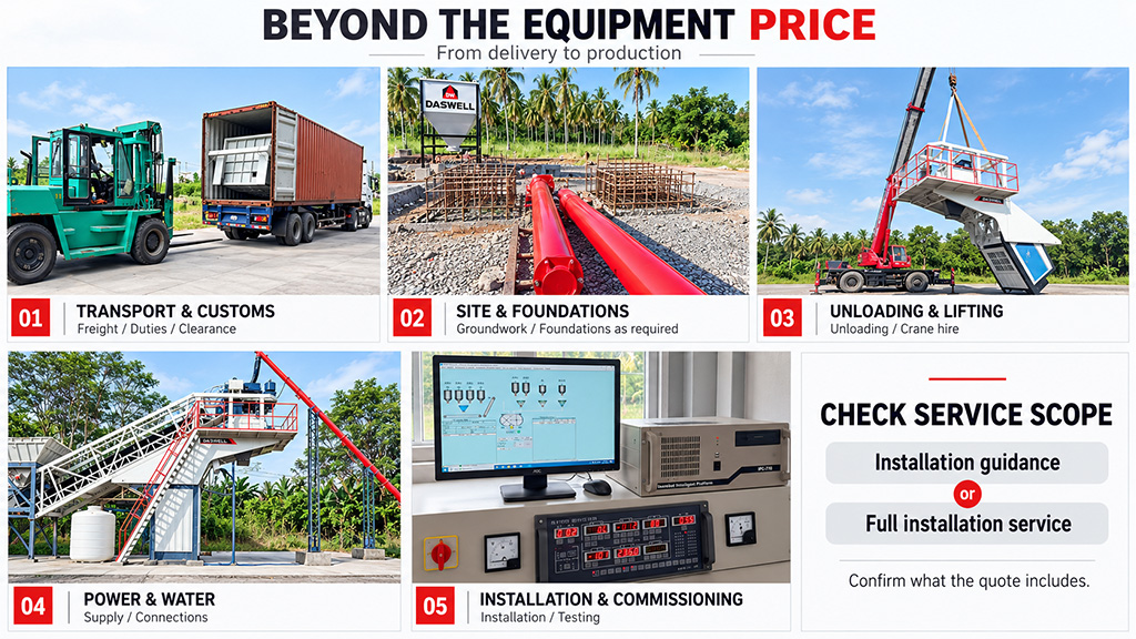 Concrete batching plant cost: equipment, installation and operating budget 1 concrete batching plant additional cost
