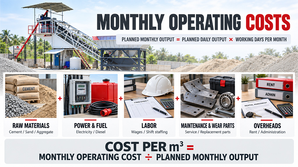 Concrete batching plant operating costs monthly concrete batching plant operating costs monthly