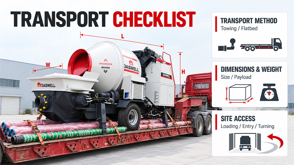 Concrete mixer pump transport guide concrete mixer pump transport guide