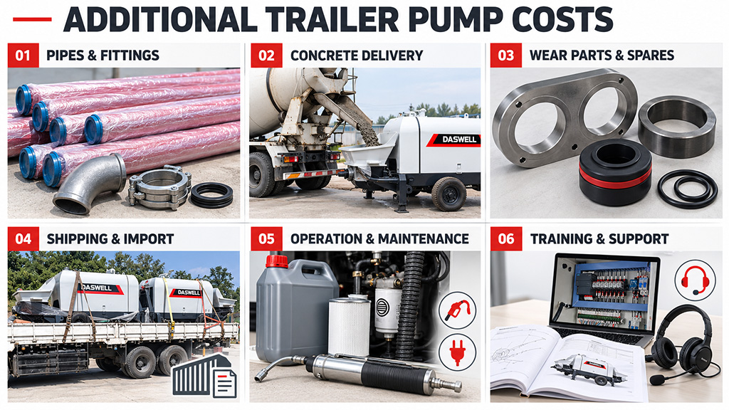 Trailer concrete pump additional costs trailer concrete pump additional costs